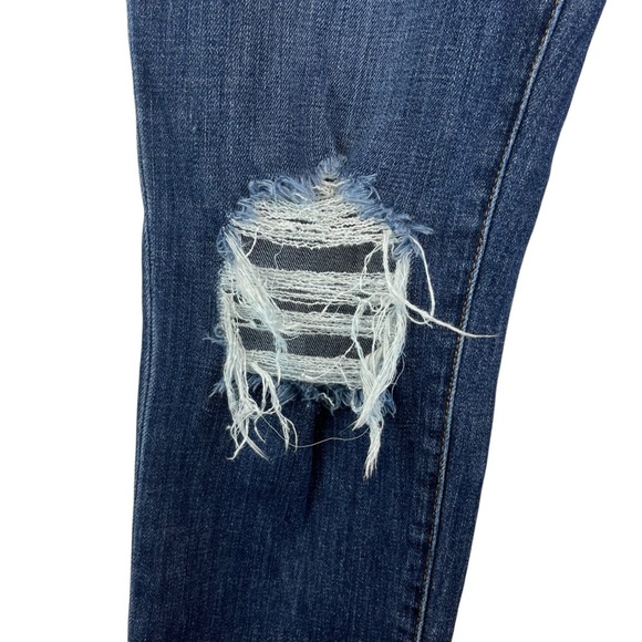 L'AGENCE High Line Skinny High Rise Jeans Dark Blue Fitted Stretchy Cotton Blend - Picture 6 of 16